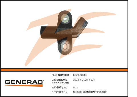 Generac 0G49690113 Crankshaft Position Sensor