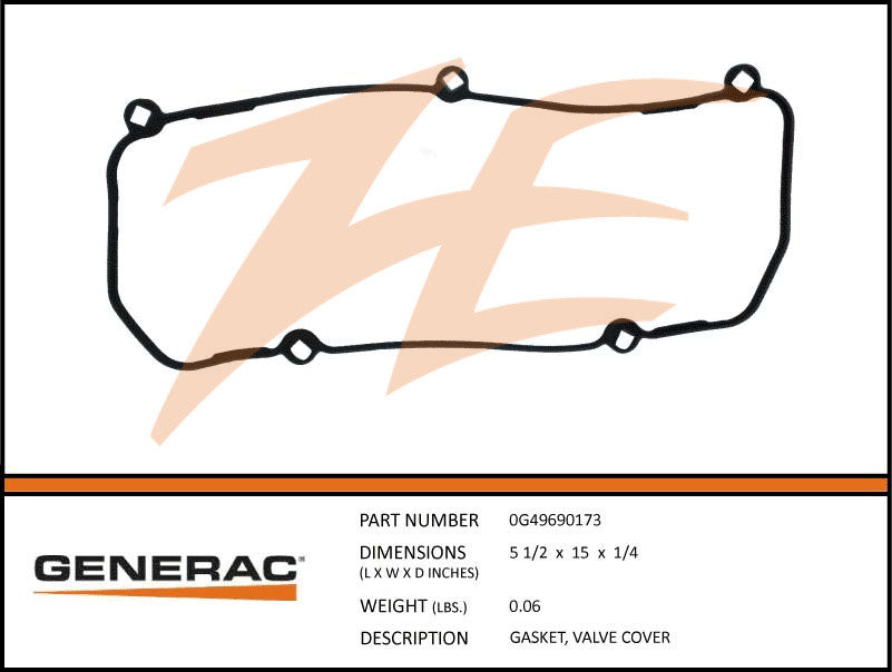 Generac 0G49690173 Valve Cover Gasket