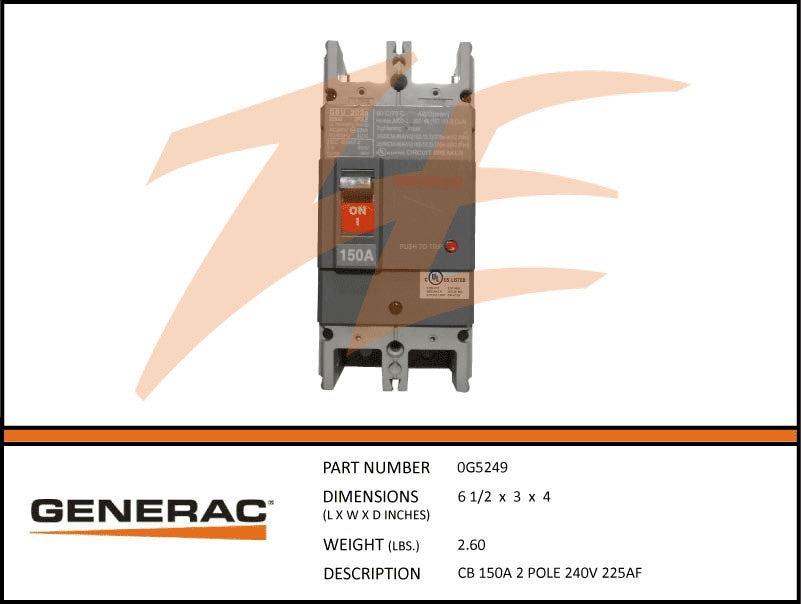 CB 150A 2 POLE 240V 225AF 