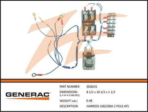 
HARNESS 100/200A 2 POLE ATS 