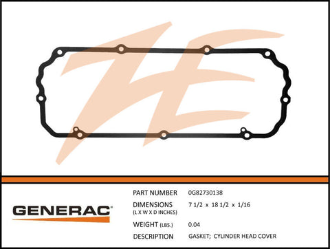 Generac 0G82730138 Cylinder Head Cover Gasket