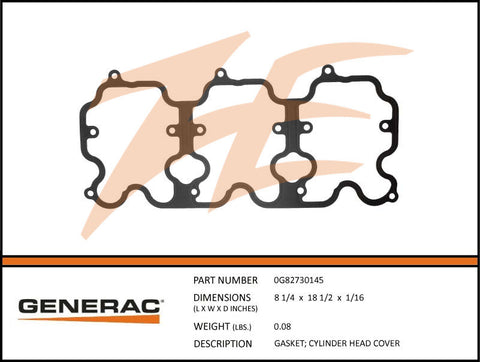 Generac 0G82730145 Cylinder Head Cover Gasket
