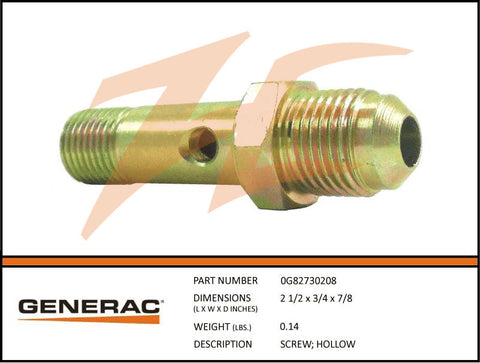 Generac 0G82730208 Screw Hollow