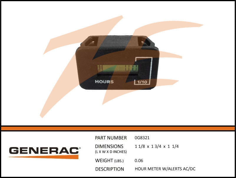 	
HOUR METER W/ALERTS AC/DC 