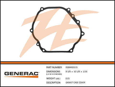 Generac 0G84420115 Case Cover Gasket