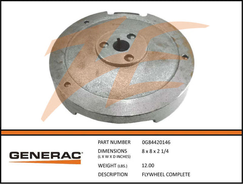 Generac 0G84420146 Flywheel Complete