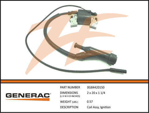 Generac 0G84420150 Ignition Coil Assembly