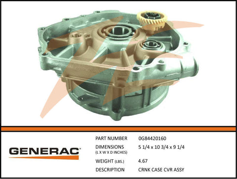 Generac 0G84420160 Crankcase Cover Assembly