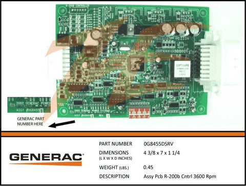 ASSY PCB R-200B CTRL 3600 RPM 