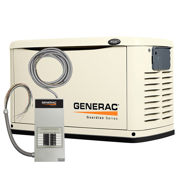 Generac 6237 8kW Steel Automatic Standby Generator with 10-Circuit Transfer Switch (Discontinued)