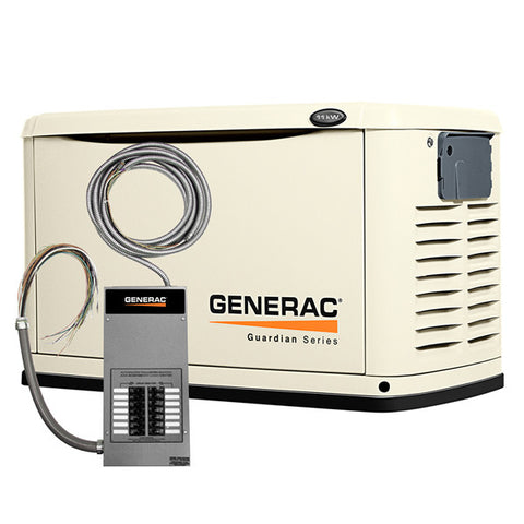 Generac 6437 11kW Steel Automatic Standby Generator with 12-Circuit Transfer Switch (Discontinued)