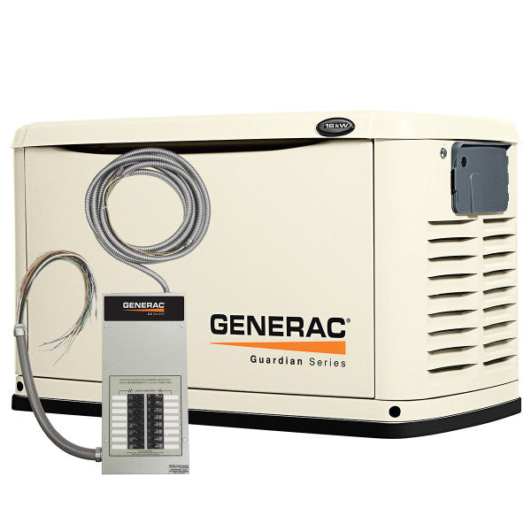 Generac 6461 16kW Steel Automatic Standby Generator with 16-Circuit Transfer Switch (Discontinued)