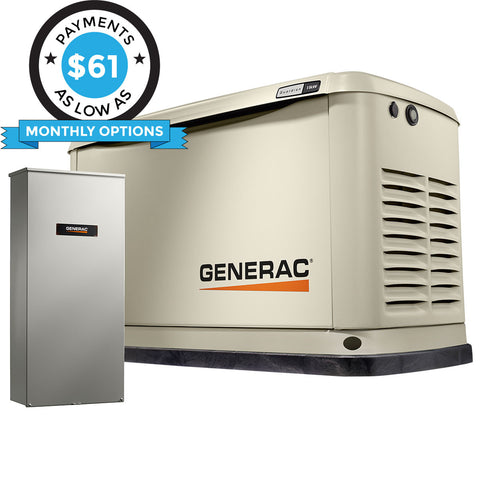 Generac Guardian 70321 11kW Aluminum Automatic Standby Generator with WiFi & 16 Circuit Nema 3R Transfer Switch (Discontinued)