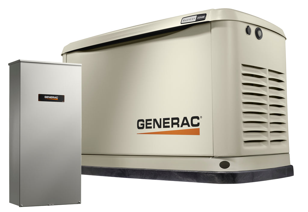 Generac Guardian 7043 22kW Aluminum Automatic Home Standby Generator with WiFi + 200A SE Rated Transfer Switch