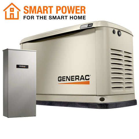 Generac Guardian 71770 16kW + 100A 16-Circuit Transfer Switch Aluminum Automatic Standby Generator with WiFi (Discontinued)