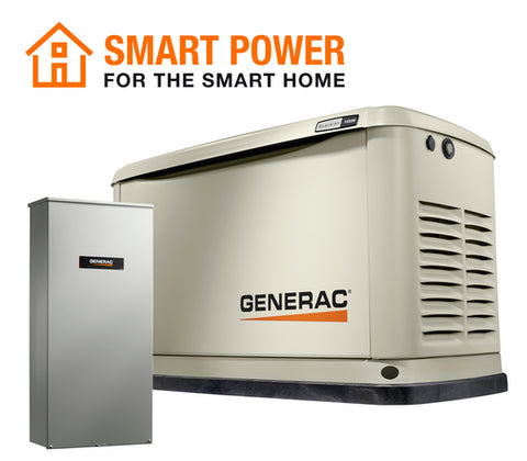 Generac Guardian 7224 14kW + 16 Circuit Transfer Switch Aluminum Automatic Standby Generator with WiFi